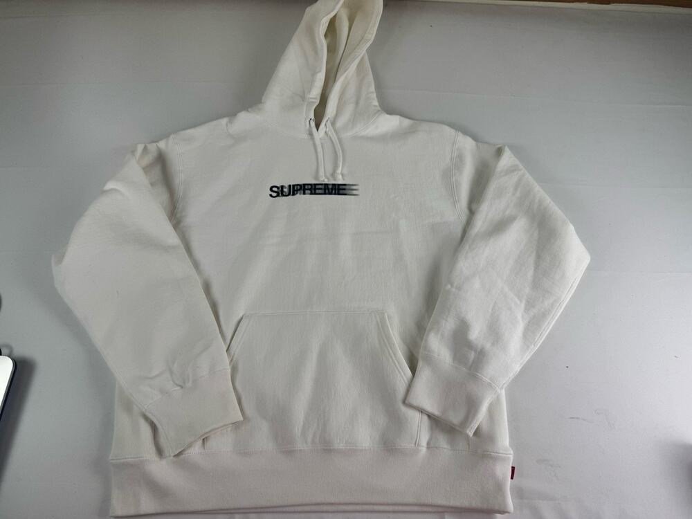 Supreme White Motion Logo Hoodie Size Xl